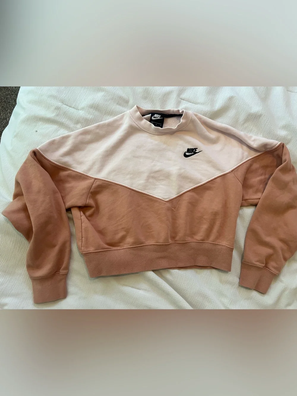 Nike Light Pink Crewneck Sweatshirt with Black Swoosh Tag